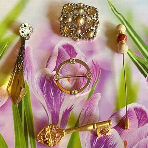 BUNDLE of 5 brooches/pins